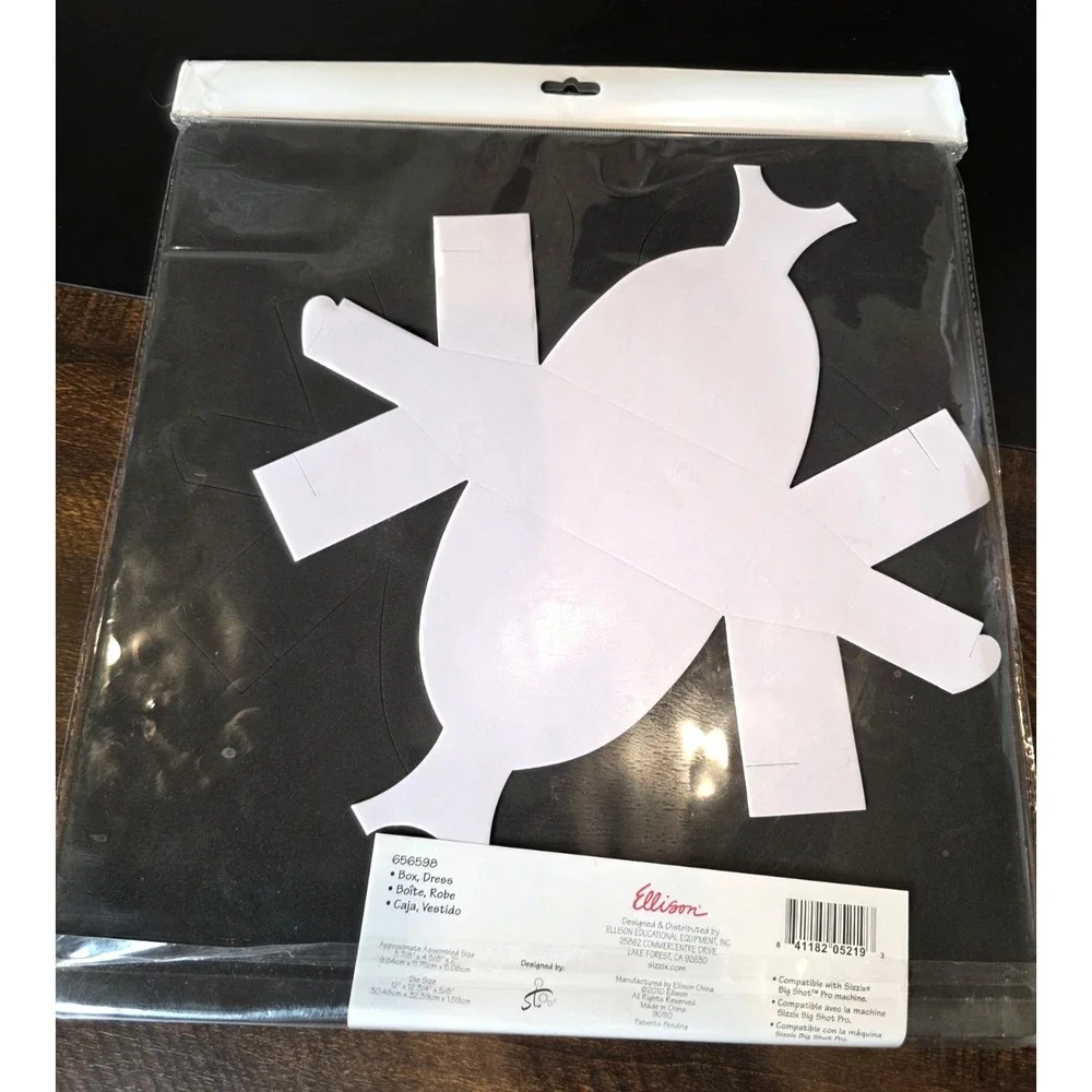 Rare Retired New Sizzix Bigz‎ Pro Die Box Dress 656598 Big Shot Pro Ellison 2010